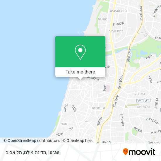 מדינה מילנו, תל אביב map