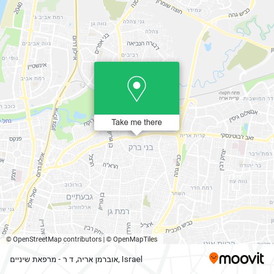 אוברמן אריה, ד ר - מרפאת שיניים map