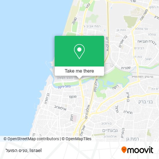 טניס הפועל map