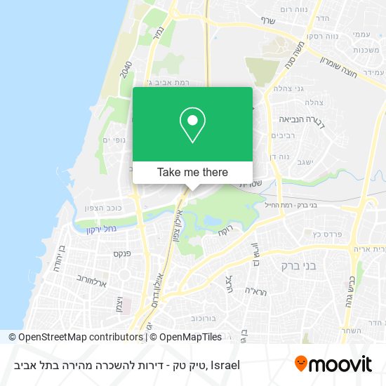 Карта טיק טק - דירות להשכרה מהירה בתל אביב