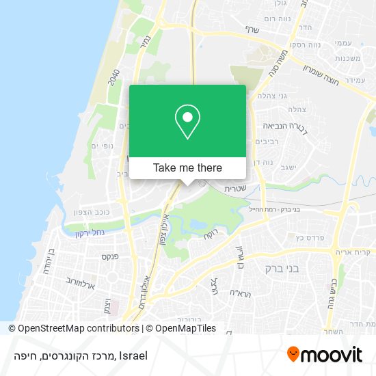 Карта מרכז הקונגרסים, חיפה