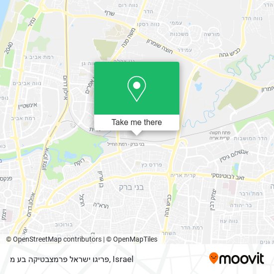 פריגו ישראל פרמצבטיקה בע מ map