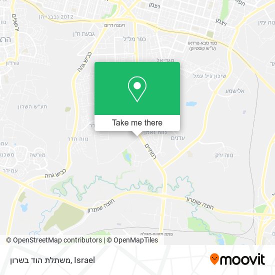 משתלת הוד בשרון map