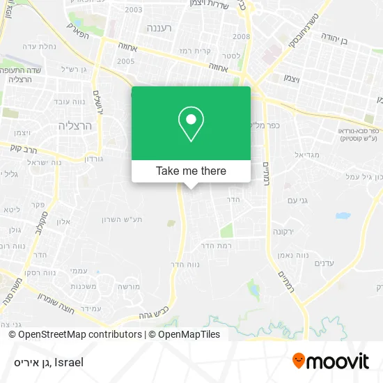 Карта גן איריס