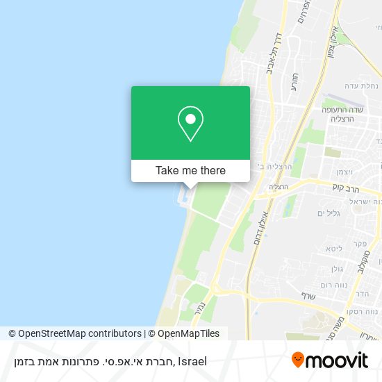 חברת אי.אפ.סי. פתרונות אמת בזמן map