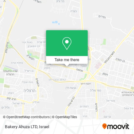 Bakery Ahuza LTD map