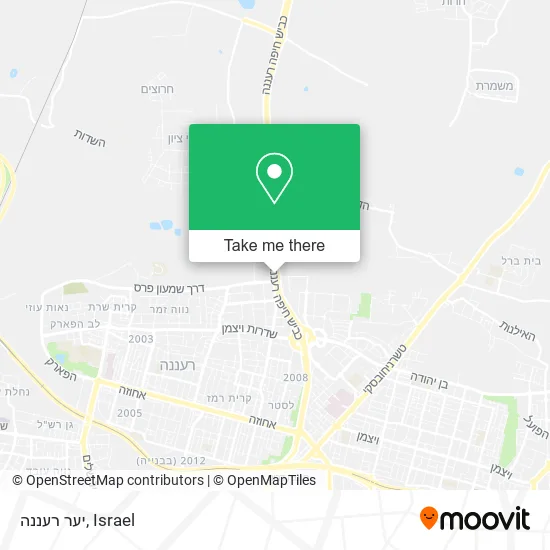 יער רעננה map