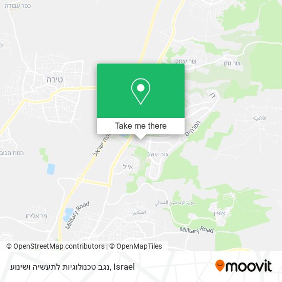 נגב טכנולוגיות לתעשיה ושינוע map