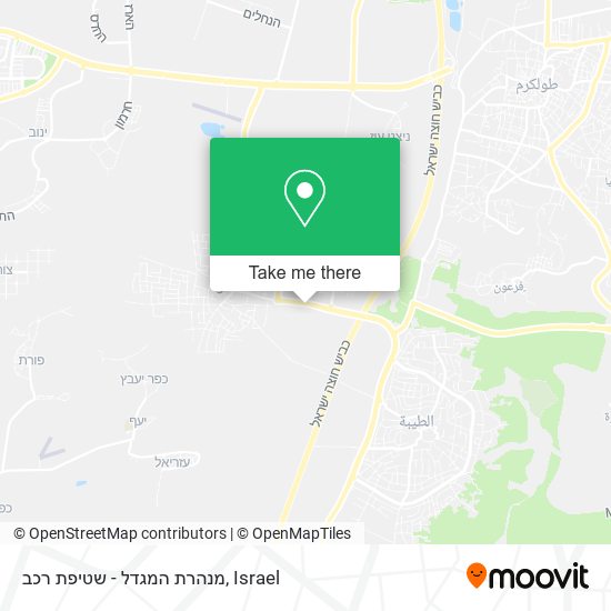 מנהרת המגדל - שטיפת רכב map