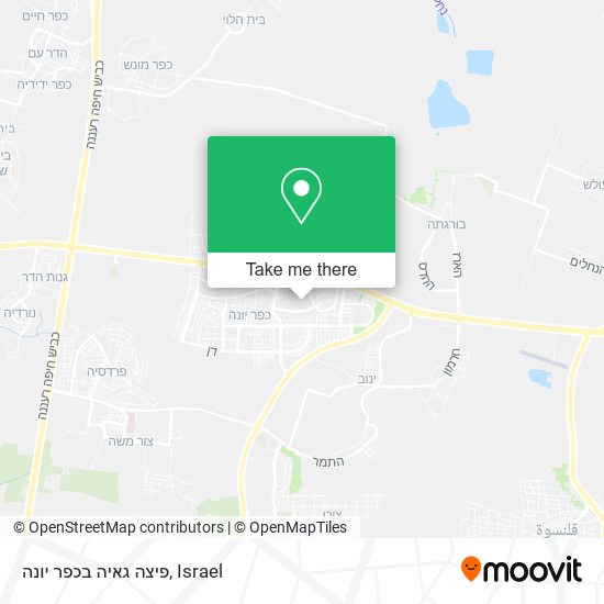 פיצה גאיה בכפר יונה map