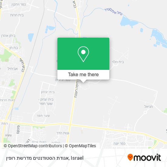 אגודת הסטודנטים מדרשת רופין map