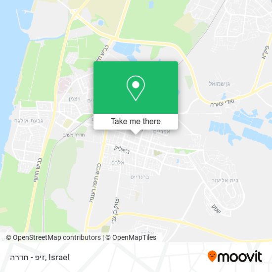 זיפ - חדרה map