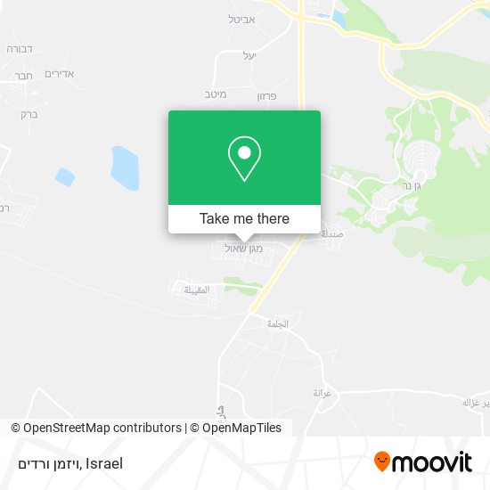 ויזמן ורדים map