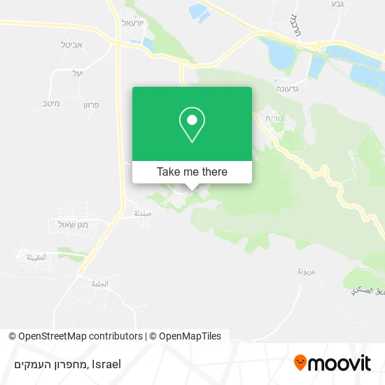 Карта מחפרון העמקים