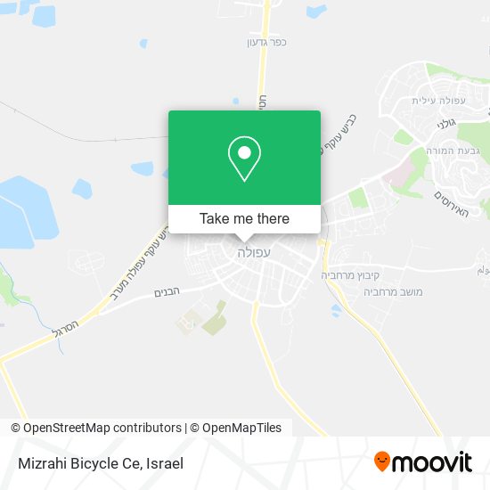 Карта Mizrahi Bicycle Ce