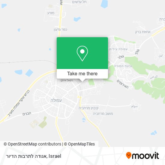 אגודה לתרבות הדיור map