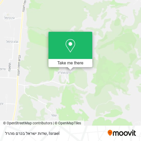 שדות ישראל בכרם מהרל map