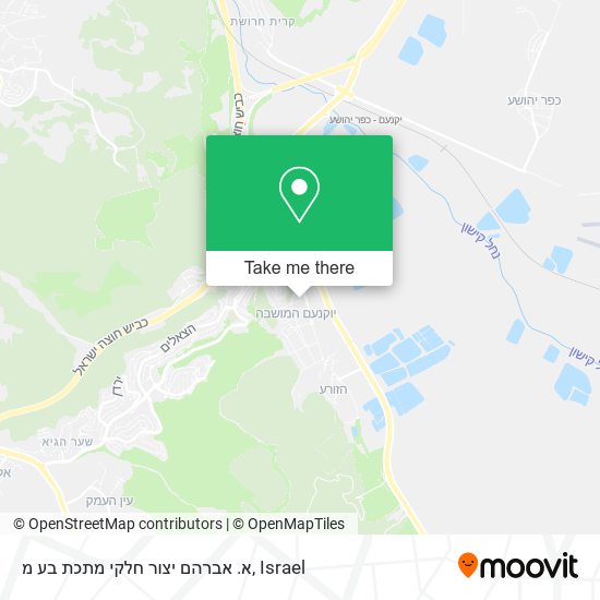 א. אברהם יצור חלקי מתכת בע מ map
