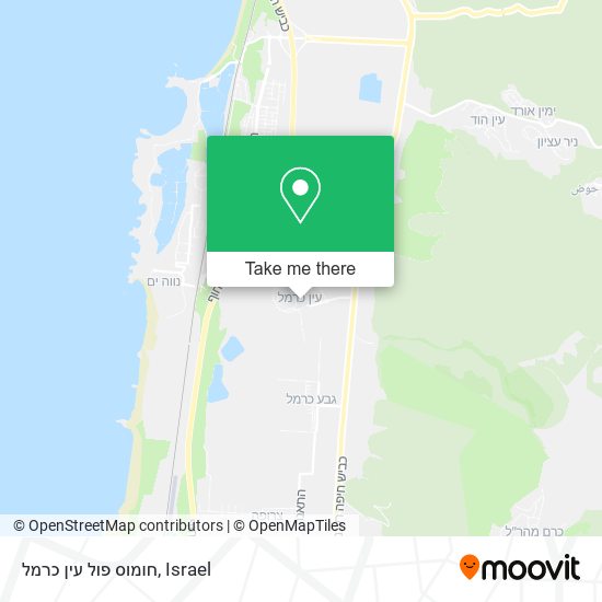 חומוס פול עין כרמל map