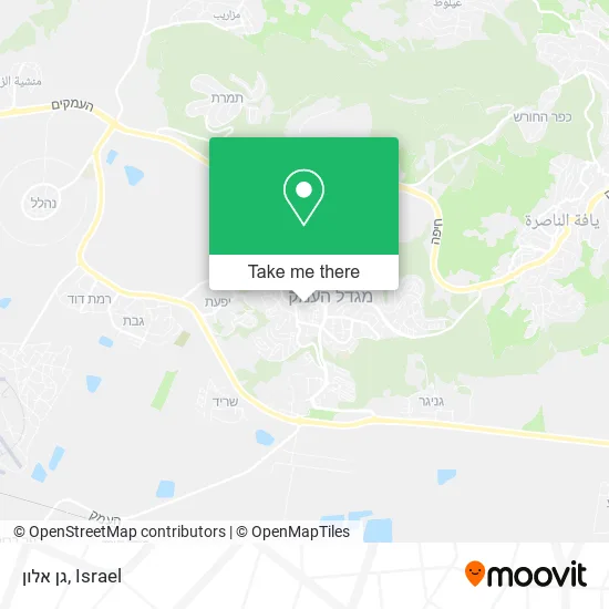 Карта גן אלון