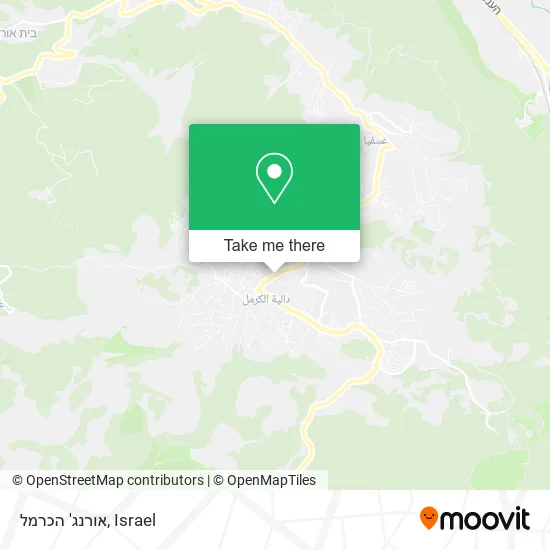 Карта אורנג' הכרמל