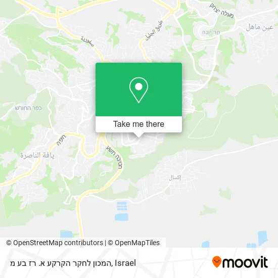 Карта המכון לחקר הקרקע א. רז בע מ