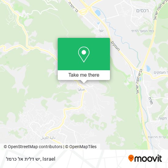 יש דלית אל כרמל map