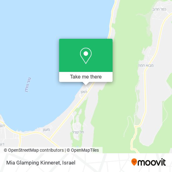 Mia Glamping Kinneret map