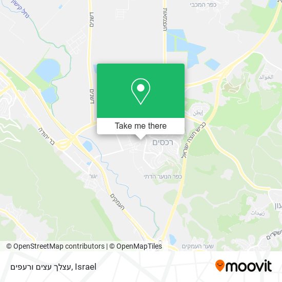 עצלך עצים ורעפים map