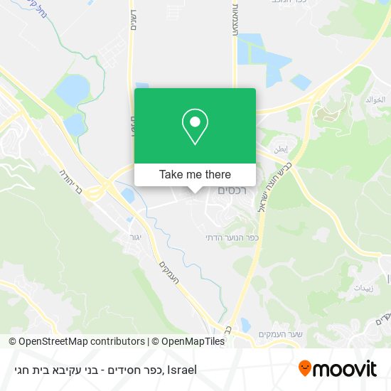 כפר חסידים - בני עקיבא בית חגי map
