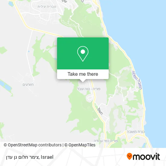 Карта צימר חלום גן עדן