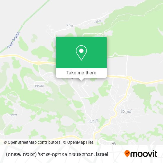 Карта חברת פניציה אמריקה-ישראל (זכוכית שטוחה)