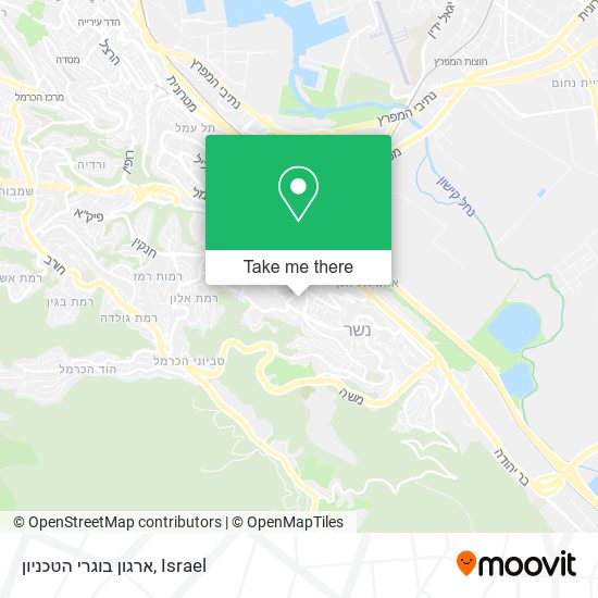 ארגון בוגרי הטכניון map