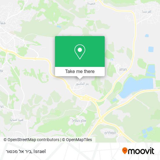 ביר אל מכסור map