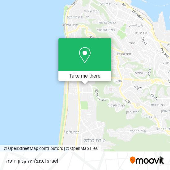 Карта פנצ'ריה קניון חיפה
