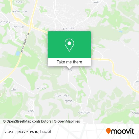 סנפיר - עצמון רביבה map