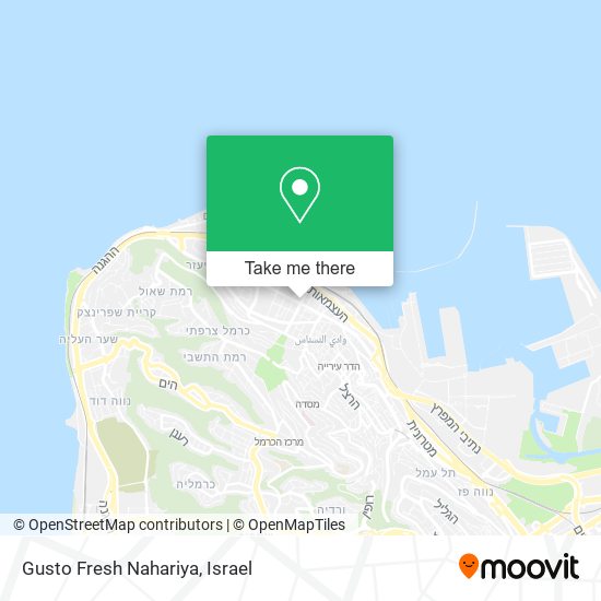 Карта Gusto Fresh Nahariya