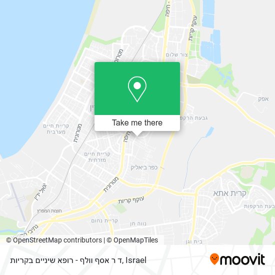 ד ר אסף וולף - רופא שיניים בקריות map