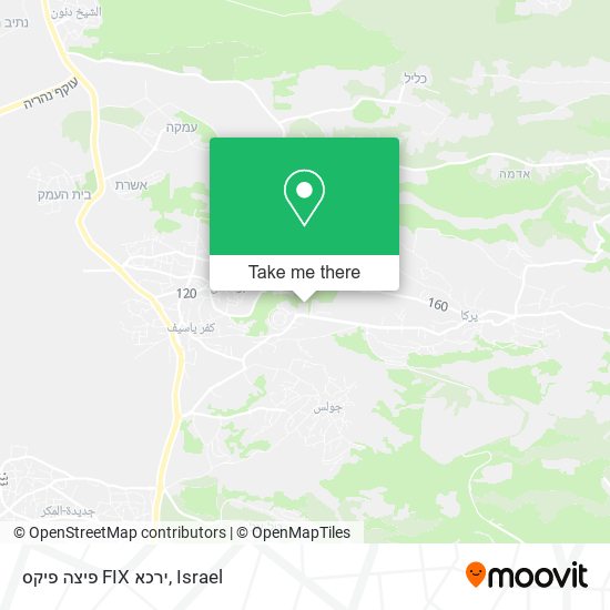 פיצה פיקס FIX ירכא map