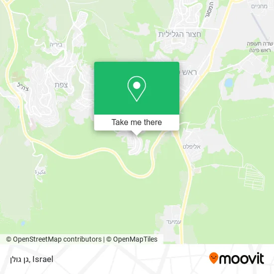 Карта גן גולן