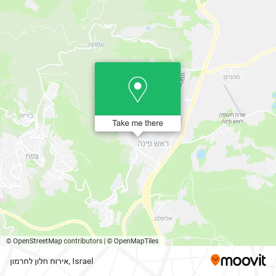 Карта אירוח חלון לחרמון
