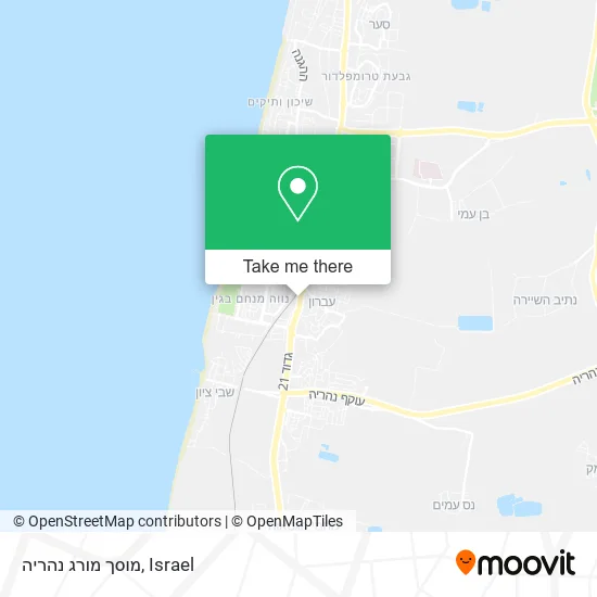 Карта מוסך מורג נהריה