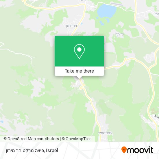 פיצה מרקט הר מירון map