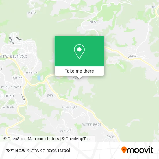 Карта צימר המערה, מושב צוריאל