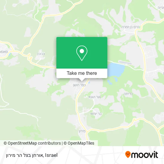 Карта אורחן בצל הר מירון