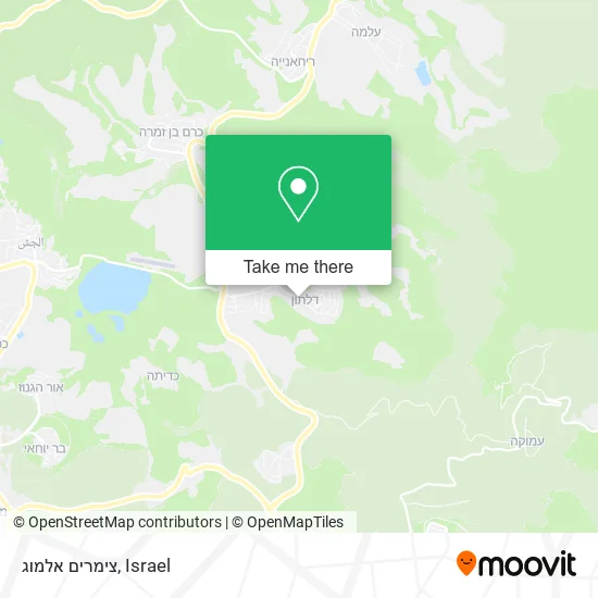 Карта צימרים אלמוג