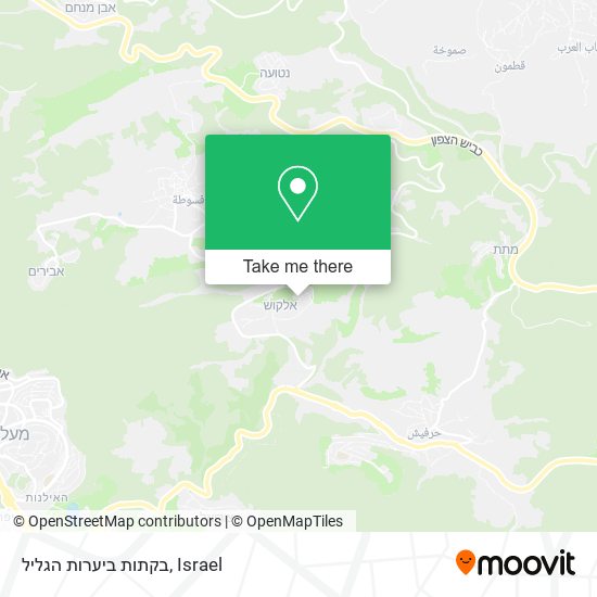 בקתות ביערות הגליל map