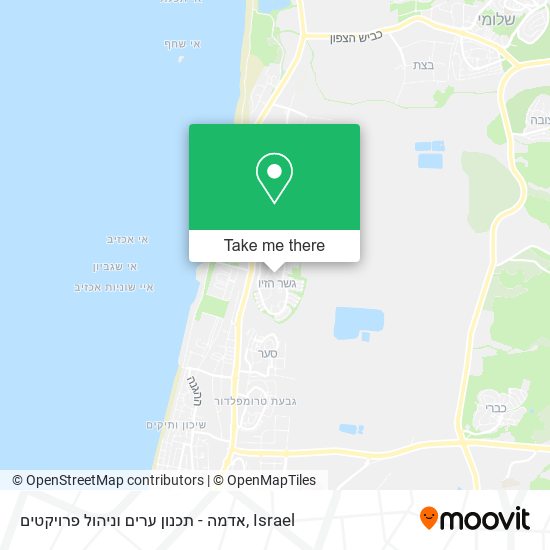 אדמה - תכנון ערים וניהול פרויקטים map