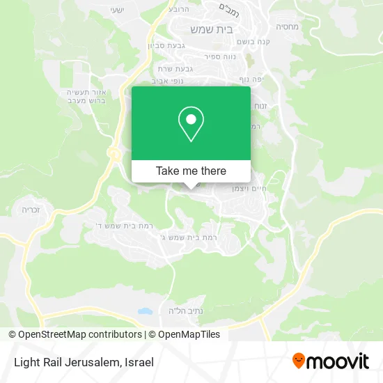 Карта Light Rail Jerusalem