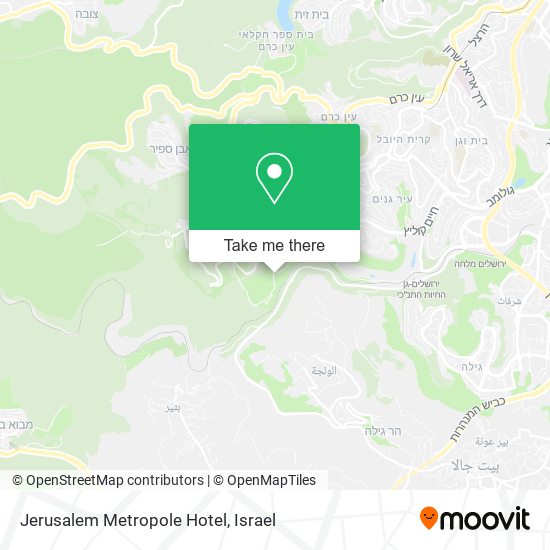 Jerusalem Metropole Hotel map
